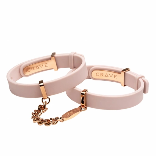 Crave - Dyskretne Mankiety Na Nadgarstki Jak Bransoletka ID Cuffs Różowo-RóżowoZłotym