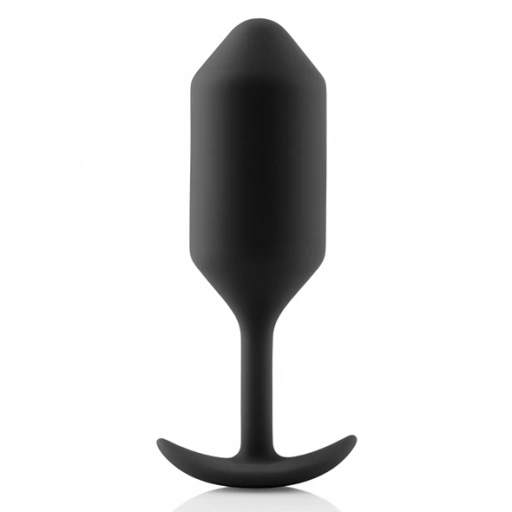 Plug analny z obciążnikiem - B-Vibe Snug Plug 3 Czarny