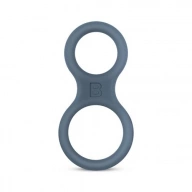 Boners Silicone Cock Ring And Ball Stretcher - Grey