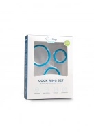 Easy Toys Cock Ring Set Blue - Zestaw elastycznych pierścieni erekcyjnych Niebieski ⚫ DARMOWA DOSTAWA od 299zł ⚫ DYSKRETNA PRZESYŁKA 24H Z POLSKI ⚫