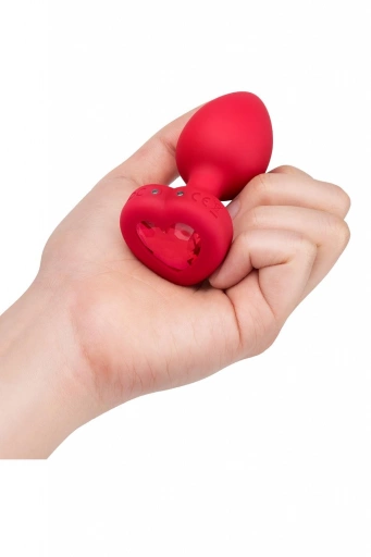 Zdalnie sterowany korek analny z sercem b-vibe Vibrating Heart Plug M/L