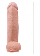 Cock 12 Inch With Balls Light skin tone