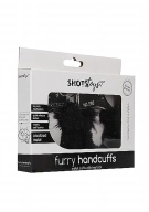 ShotsToys Furry Handcuffs Black - Kajdanki z futerkiem Czarny ⚫ DARMOWA DOSTAWA od 299zł ⚫ DYSKRETNA PRZESYŁKA 24H Z POLSKI ⚫