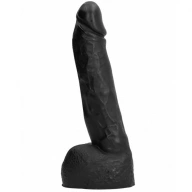 Realistyczny Dildo z Jądrami All Black 22cm Czarny | 100% ORYGINAŁ| DYSKRETNA PRZESYŁKA