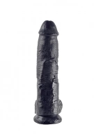 Pipedream King Cook - Sztuczny penis czarny , jądra, PVC - 26cm (10