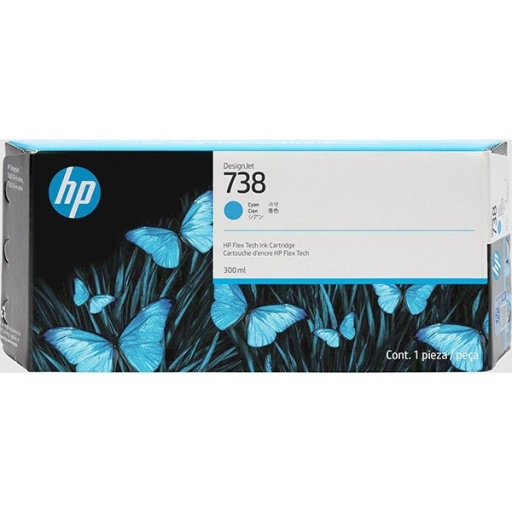 HP oryginalny ink / tusz 676M6A, HP 738, cyan, 300ml