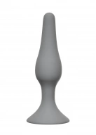 Lola Toys Slim Anal Plug Medium Grey - Korek analny, szary ⚫ DARMOWA DOSTAWA od 299zł ⚫ DYSKRETNA PRZESYŁKA 24H Z POLSKI ⚫