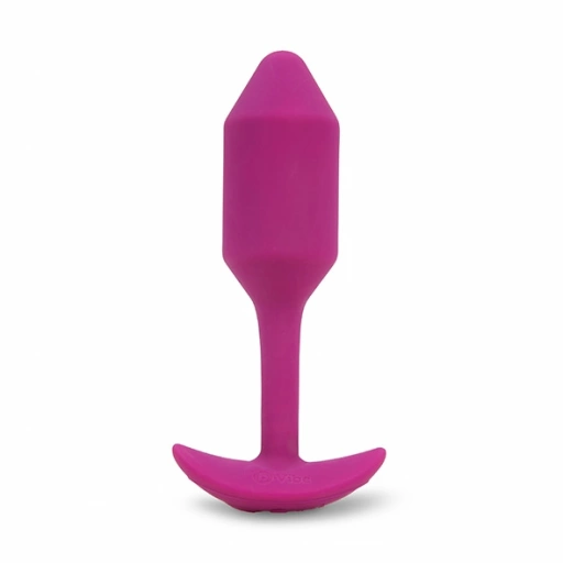 Korek wibrujący obciążony - B-Vibe Vibrating Snug Plug M Różowy