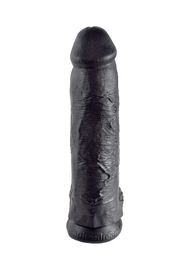 Pipedream King Cock - dildo REALISTYCZNE czarne z jądrami - 30cm (12