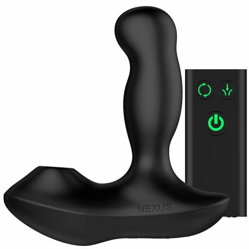 Masażer prostaty ze stymulatorem powietrznym - Nexus Revo Air Remote Control Rotating Prostate Massager with Suction  