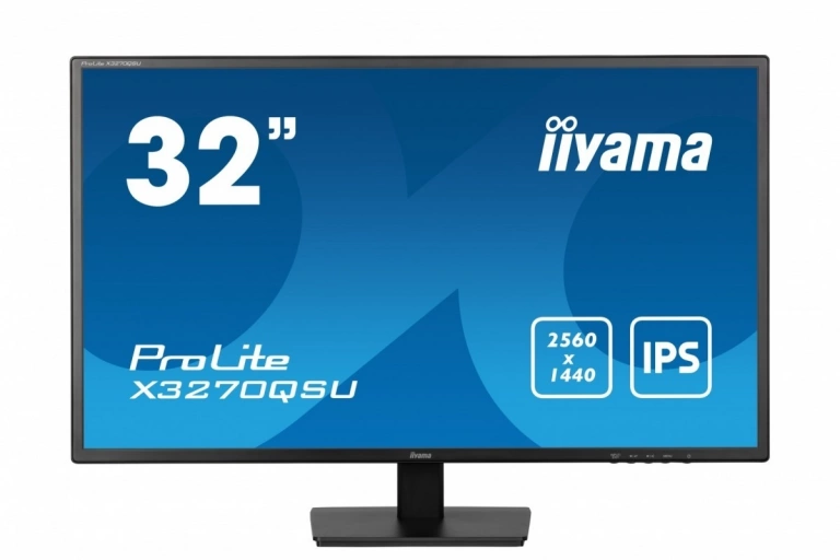 IIYAMA Monitor 32 cale X3270QSU-B1 IPS,WQHD,HDMI,DP,100Hz,250cd,3ms,2x2W,   3xUSB(3.2),FlickerFree,VESA