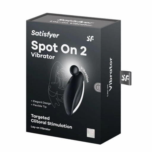 Satisfyer Spot on 2 - Wibrator łechtaczkowy typu Lay-on, Czarny ⚫ DARMOWA DOSTAWA od 299zł ⚫ DYSKRETNA PRZESYŁKA 24H Z POLSKI ⚫