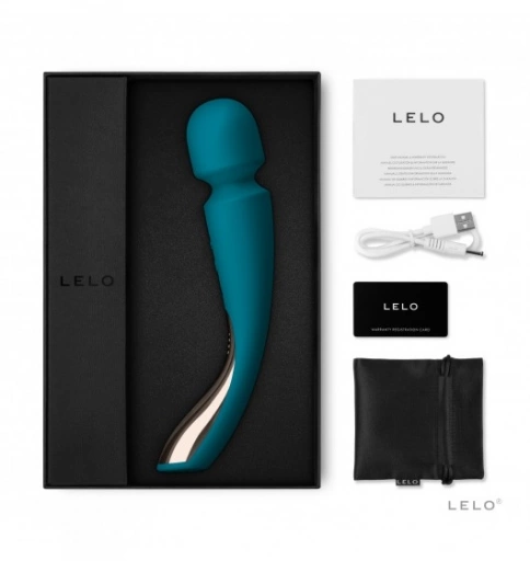 Lelo Smart Wand 2 Medium Ocean Blue - wibratory wand, niebieski ⚫ DARMOWA DOSTAWA od 299zł ⚫ DYSKRETNA PRZESYŁKA 24H Z POLSKI ⚫