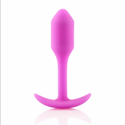 Plug analny z obciążnikiem - B-Vibe Snug Plug 1 Różowy