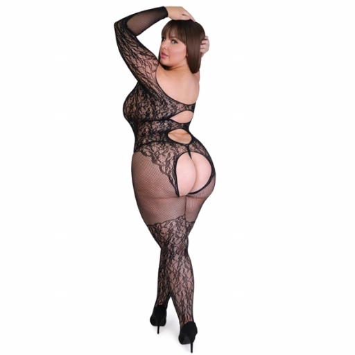 Bodystocking otwarte do klapsów - Fifty Shades of Grey Captivate Spanking Bodystocking Plus L/XL