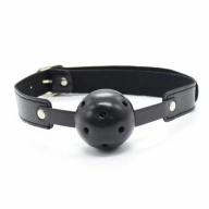 Toyz4lovers Breath Hole Ball Gag (Nero) - Knebel z kulką ⚫ DARMOWA DOSTAWA od 299zł ⚫ DYSKRETNA PRZESYŁKA 24H Z POLSKI ⚫