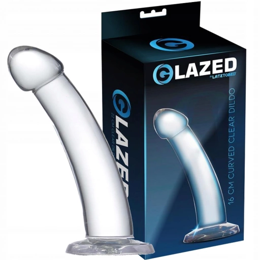 Glazed Curved 16 cm - Dildo klasyczne na przyssawce ⚫ DARMOWA DOSTAWA od 299zł ⚫ DYSKRETNA PRZESYŁKA 24H Z POLSKI ⚫