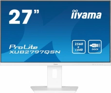 IIYAMA Monitor 27 cali XUB2797QSN-W1 IPS,QHD,USB-c Dock 65W,HDMI, WHITE