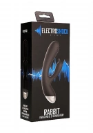 ElectroShock E Stimulation Rabbit Vibrator Black - Wibrator króliczek z elektrostymulacją