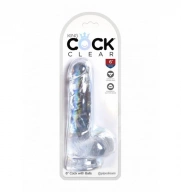 King Cock 6 Inch Cock with Balls Transparant - dildo ⚫ DARMOWA DOSTAWA od 299zł ⚫ DYSKRETNA PRZESYŁKA 24H Z POLSKI ⚫