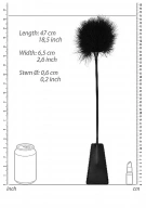 Ouch! Crop With Feather Black - Szpicruta do klapsów z piórkiem Czarny ⚫ DARMOWA DOSTAWA od 299zł ⚫ DYSKRETNA PRZESYŁKA 24H Z POLSKI ⚫