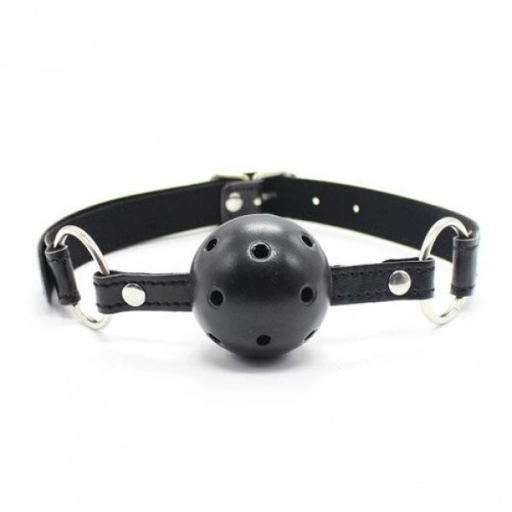 Toyz4lovers Breathable Ball Gag (Nero) - Knebel z kulką Czarny ⚫ DARMOWA DOSTAWA od 299zł ⚫ DYSKRETNA PRZESYŁKA 24H Z POLSKI ⚫