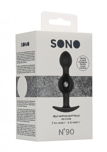 Sono N0. 90 Self Penetrating Butt Plug Black - Korek analny z ruchem pulsacyjnym ⚫ DARMOWA DOSTAWA od 299zł ⚫ DYSKRETNA PRZESYŁKA 24H Z POLSKI ⚫