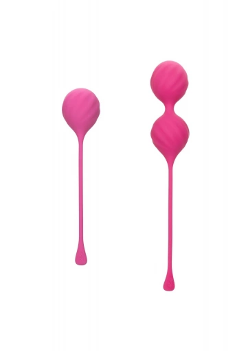 CalExotics Kegel Training 2 Pcs Pink - Zestaw kulek gejszy ⚫ DARMOWA DOSTAWA od 299zł ⚫ DYSKRETNA PRZESYŁKA 24H Z POLSKI ⚫