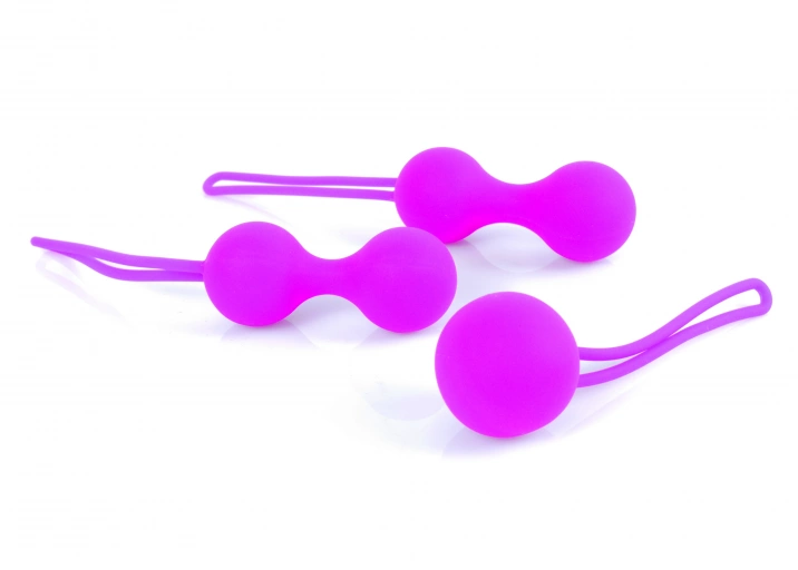 Boss Series Silicone Kegal Balls Set Purple - Zestaw kulek gejszy ⚫ DARMOWA DOSTAWA od 299zł ⚫ DYSKRETNA PRZESYŁKA 24H Z POLSKI ⚫