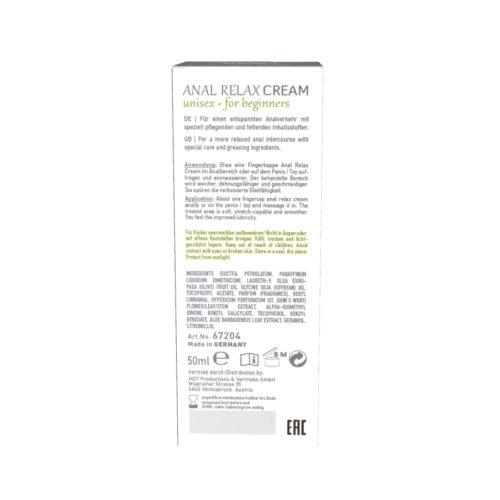 HOT Shiatsu Anal Relax Cream 50Ml. - Krem rozluźniający do seksu analnego ⚫ DARMOWA DOSTAWA od 299zł ⚫ DYSKRETNA PRZESYŁKA 24H Z POLSKI ⚫