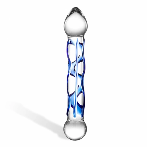 Dildo szklane - Glas Full Tip Textured Glass Dildo  