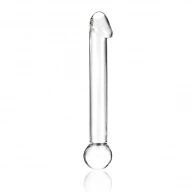 Szklane dildo z realistyczną główką - Glas Realistic Head Glass Dildo 