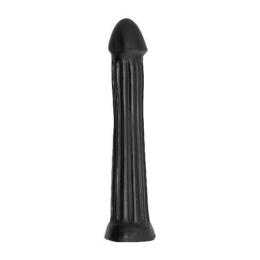 Prążkowane Dildo Analne All Black 32cm Czarny | 100% ORYGINAŁ| DYSKRETNA PRZESYŁKA