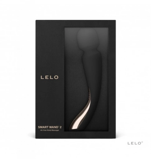 Lelo Smart Wand 2 Medium Black - wibratory wand, czarny ⚫ DARMOWA DOSTAWA od 299zł ⚫ DYSKRETNA PRZESYŁKA 24H Z POLSKI ⚫