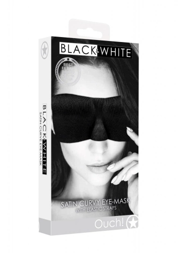 Satin Curvy Eye Mask - With Elastic Straps