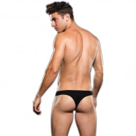 Stringi męskie siateczkowe - Envy Microfiber Thong S/M  Czarny