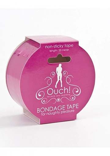 Ouch! Bondage Tape Pink - Taśma do krępowania Różowy ⚫ DARMOWA DOSTAWA od 299zł ⚫ DYSKRETNA PRZESYŁKA 24H Z POLSKI ⚫