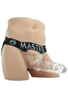 XR BRANDS Master Series - Przezroczyste DILDO przedłużające NA GUMIE