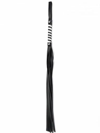 ARGUS Black White Long Stripe Flogger - Pejcz ⚫ DARMOWA DOSTAWA od 299zł ⚫ DYSKRETNA PRZESYŁKA 24H Z POLSKI ⚫