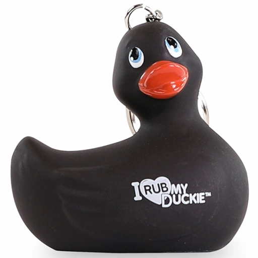 Breloczek - I Rub My Duckie Keychain   Czarny