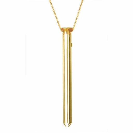 Masażer łechtaczki naszyjnik - Crave Vesper Vibrator Necklace złoto 24K