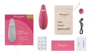 Womanizer Premium 2, Raspberry - Bezdotykowy masażer łechtaczki, Malinowy ⚫ DARMOWA DOSTAWA od 299zł ⚫ DYSKRETNA PRZESYŁKA 24H Z POLSKI ⚫