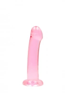 Dildo z Przyssawką Crystal Clear Realrock 17 cm Różowy | 100% ORYGINAŁ| DYSKRETNA PRZESYŁKA