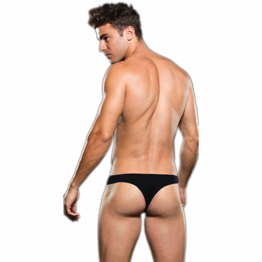 Stringi męskie siateczkowe - Envy Microfiber Thong M/L Czarny