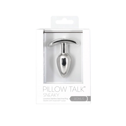 Pillow Talk Sneaky Stainless Steel Butt Plug - Korek analny z biżuterią Swarovski ⚫ DARMOWA DOSTAWA od 299zł ⚫ DYSKRETNA PRZESYŁKA 24H Z POLSKI ⚫