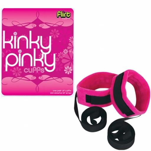 Różowe kajdanki dla początkujących - Kinky Pinky Cuffs with Tethers