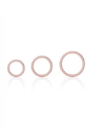 CalExotics Silicone Support Rings Light Skin Tone - Zestaw elastycznych pierścieni na penisa