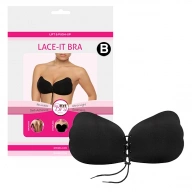 Biustonosz samonośny - Bye Bra Lace-It Czarny - rozmiar B