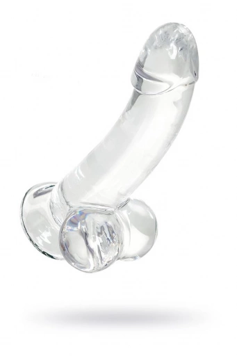 Realistic dildo A-Toys by TOYFA Cryst, TPE, transparent, 15 cm