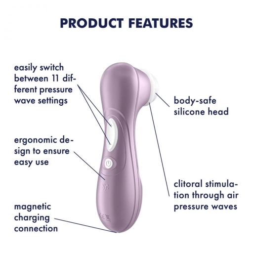 Satisfyer stymulator-pro 2 (violet) - Wibrator soniczny do łechtaczki, Fioletowy ⚫ DARMOWA DOSTAWA od 299zł ⚫ DYSKRETNA PRZESYŁKA 24H Z POLSKI ⚫